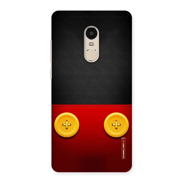 Yellow Button Back Case for Xiaomi Redmi Note 4