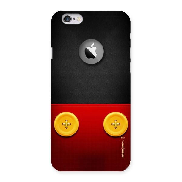 Yellow Button Back Case for iPhone 6 Logo Cut