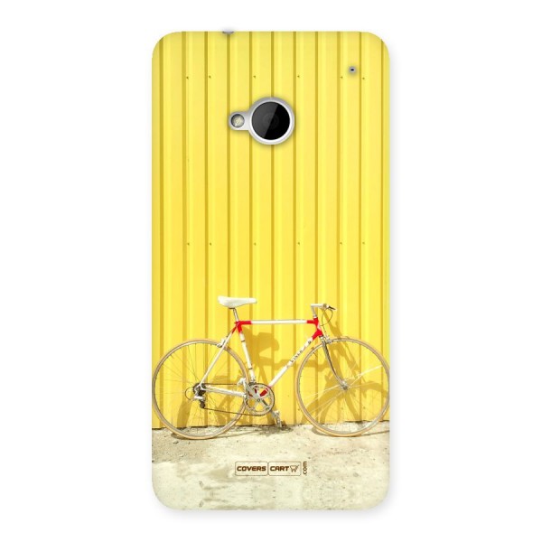 Yellow Cycle Classic Back Case for HTC One M7