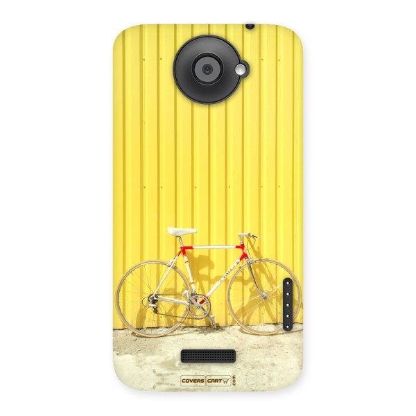 Yellow Cycle Classic Back Case for HTC One X