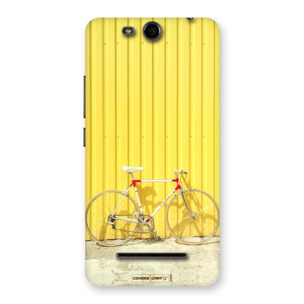 Yellow Cycle Classic Back Case for Micromax Canvas Juice 3 Q392