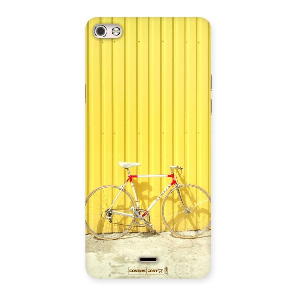 Yellow Cycle Classic Back Case for Micromax Canvas Silver 5