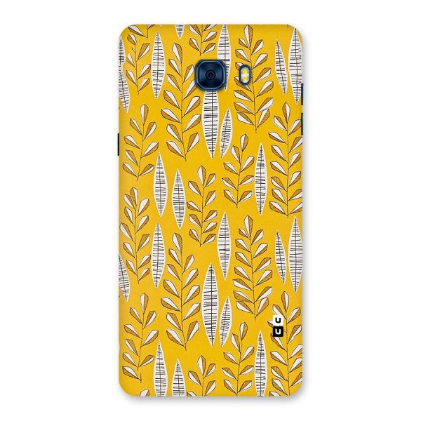 Yellow Leaf Pattern Back Case for Galaxy C7 Pro