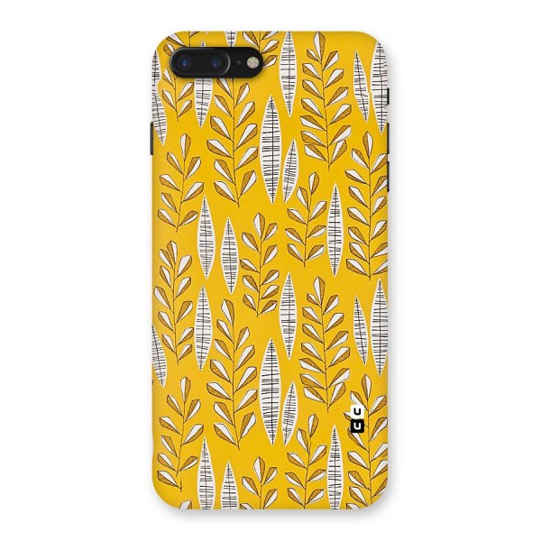 Yellow Leaf Pattern Back Case for iPhone 7 Plus