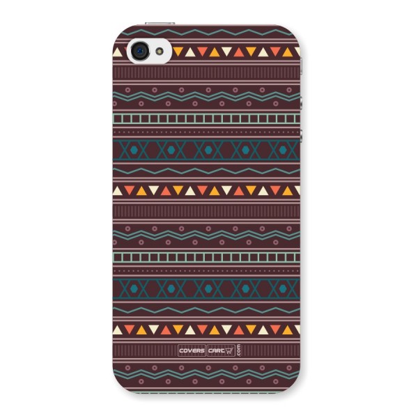 Classic Aztec Pattern Back Case for iPhone 4/4s