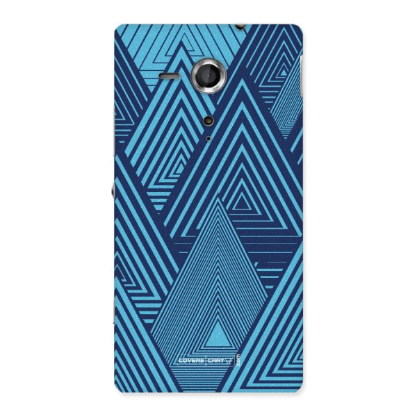 Geometric Blue Print Back Case for Xperia Sp