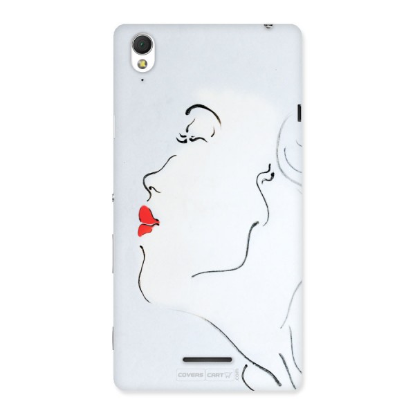 Girl in Red Lipstick Back Case for Xperia T3