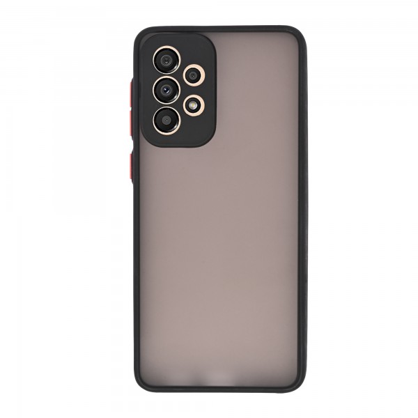 Dark Frosted Translucent Matte (with Raised Camera Protection) Classic Back Case for Galaxy A33 5G