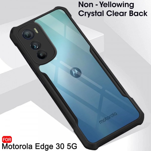 ShockProof Transparent Ultra Hybrid Clear Classic Back Case for Moto Edge 30 5G