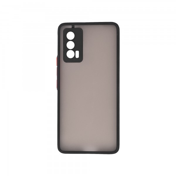 Dark Frosted Translucent Matte (with Raised Camera Protection) Classic Back Case for Vivo iQOO 7 5G