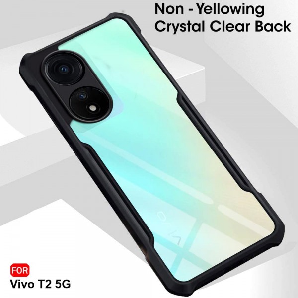 ShockProof Transparent Ultra Hybrid Clear Classic Back Case for Vivo T2