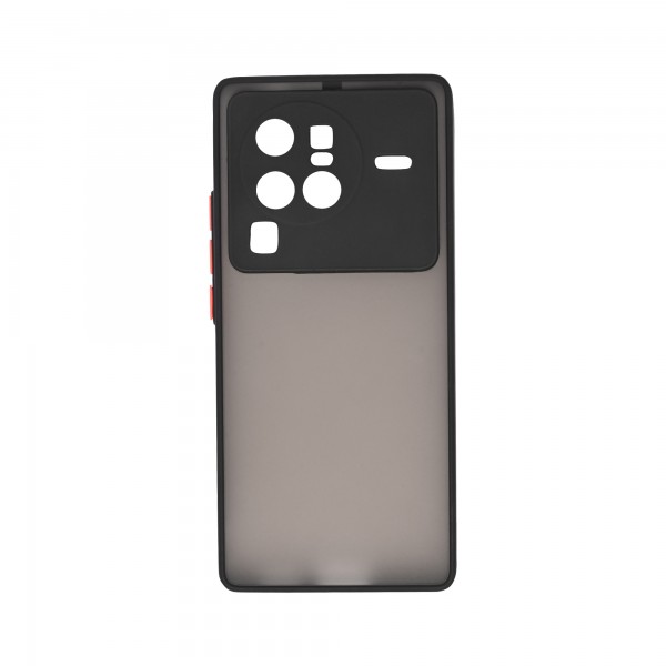 Dark Frosted Translucent Matte (with Raised Camera Protection) Classic Back Case for Vivo X80 Pro
