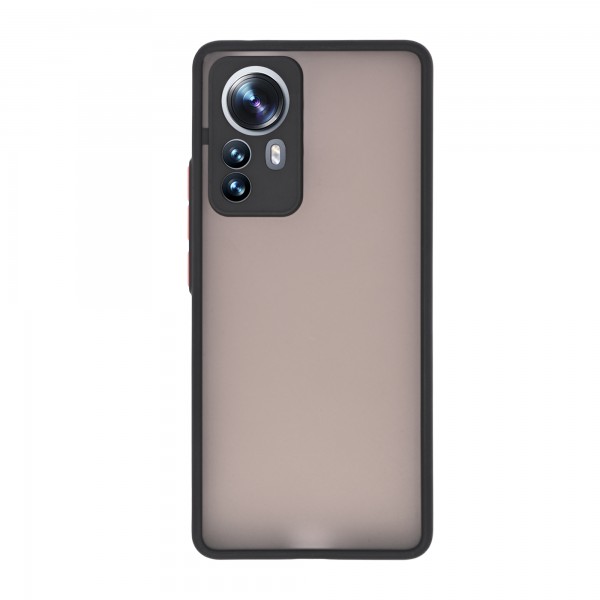 Dark Frosted Translucent Matte (with Raised Camera Protection) Classic Back Case for Xiaomi 12 Pro