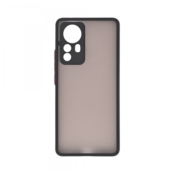 Dark Frosted Translucent Matte (with Raised Camera Protection) Classic Back Case for Xiaomi 12 Pro