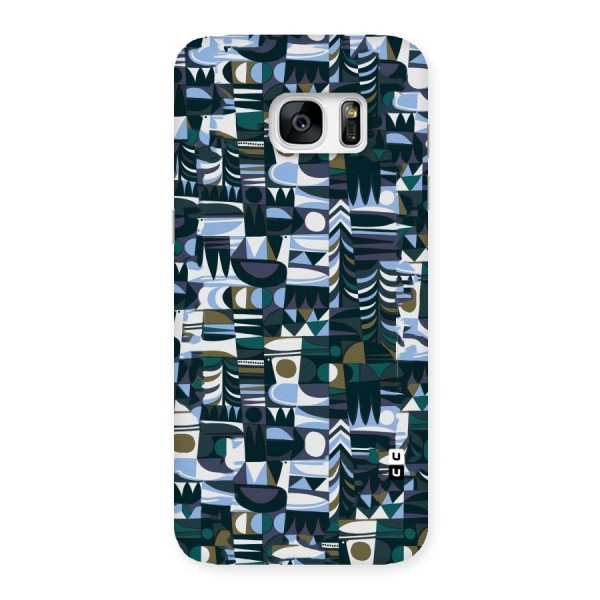 Abstract Blues Back Case for Galaxy S7 Edge
