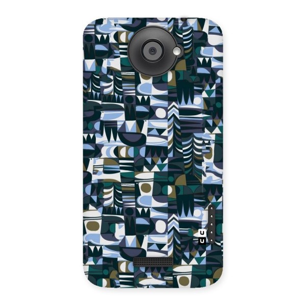 Abstract Blues Back Case for HTC One X