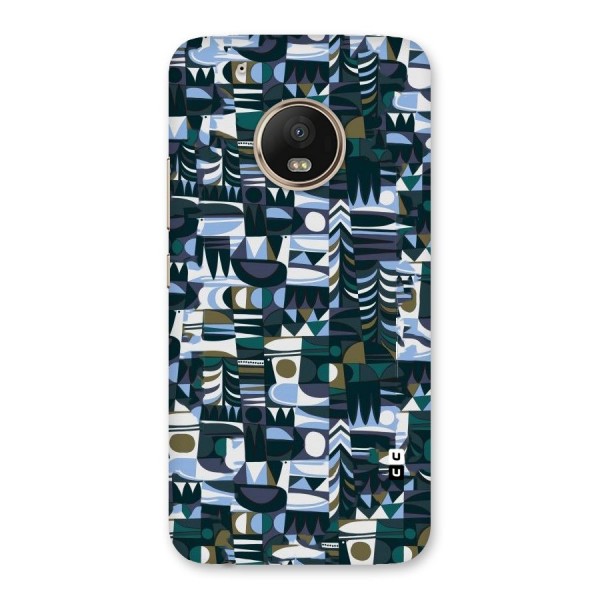 Abstract Blues Back Case for Moto G5 Plus