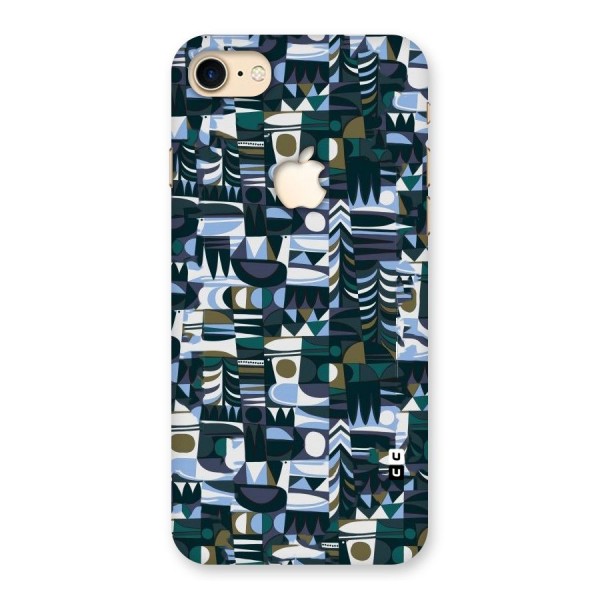 Abstract Blues Back Case for iPhone 7 Apple Cut