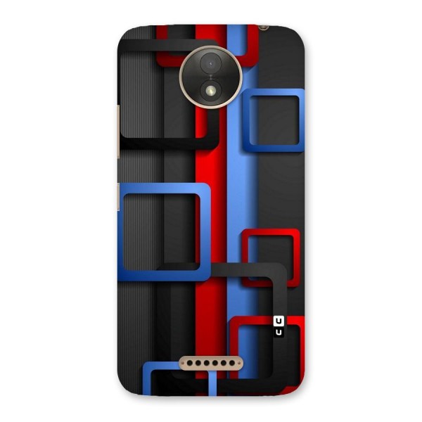 Abstract Box Back Case for Moto C Plus