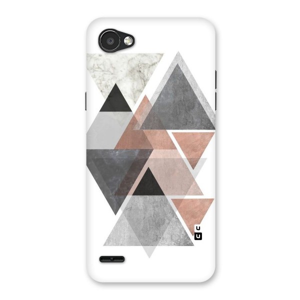 Abstract Diamond Pink Design Back Case for LG Q6