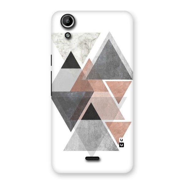 Abstract Diamond Pink Design Back Case for Micromax Canvas Selfie Lens Q345