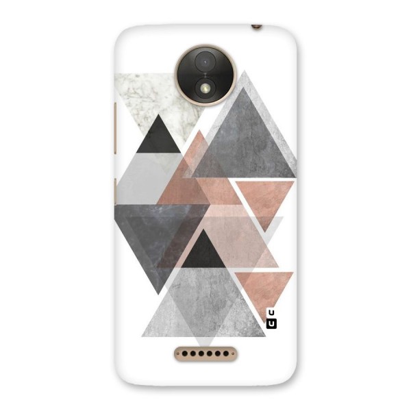 Abstract Diamond Pink Design Back Case for Moto C Plus