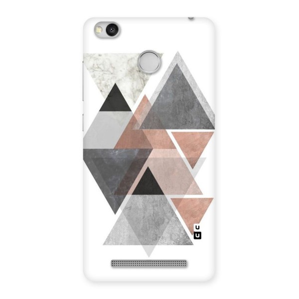 Abstract Diamond Pink Design Back Case for Redmi 3S Prime
