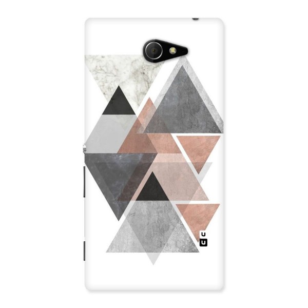 Abstract Diamond Pink Design Back Case for Sony Xperia M2