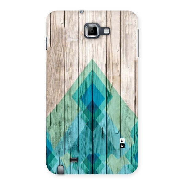 Abstract Green And Wood Back Case for Galaxy Note