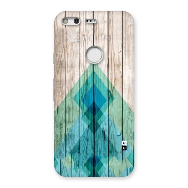 Abstract Green And Wood Back Case for Google Pixel