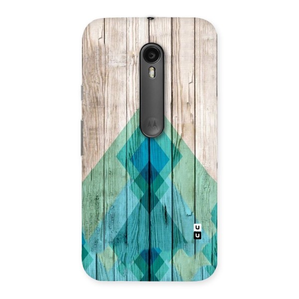 Abstract Green And Wood Back Case for Moto G3