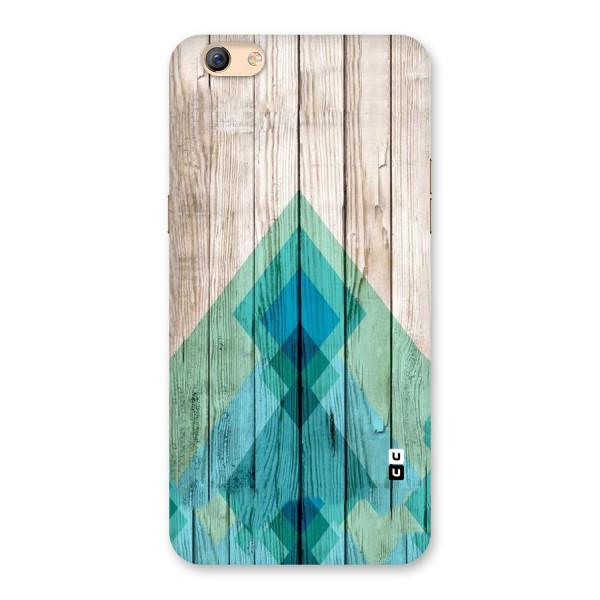 Abstract Green And Wood Back Case for Oppo F3 Plus