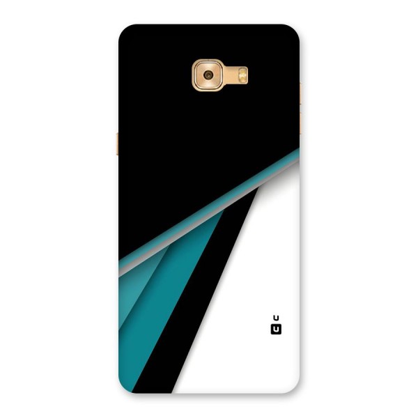 Abstract Lines Of Blue Back Case for Galaxy C9 Pro