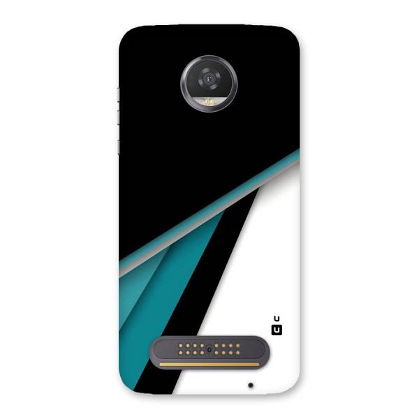 Abstract Lines Of Blue Back Case for Moto Z2 Play
