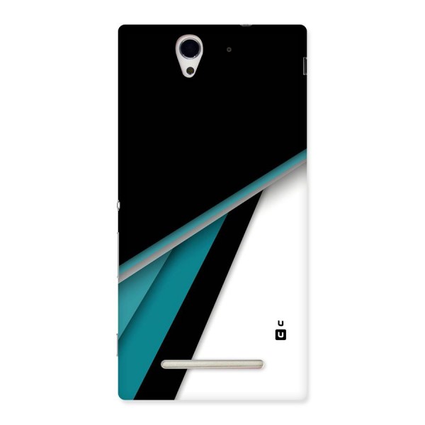 Abstract Lines Of Blue Back Case for Sony Xperia C3