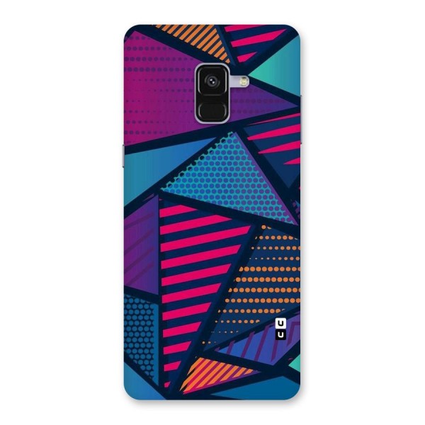 Abstract Lines Polka Back Case for Galaxy A8 Plus