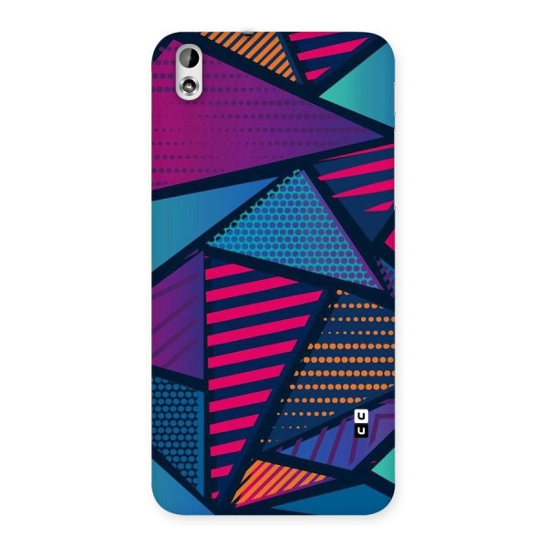 Abstract Lines Polka Back Case for HTC Desire 816g