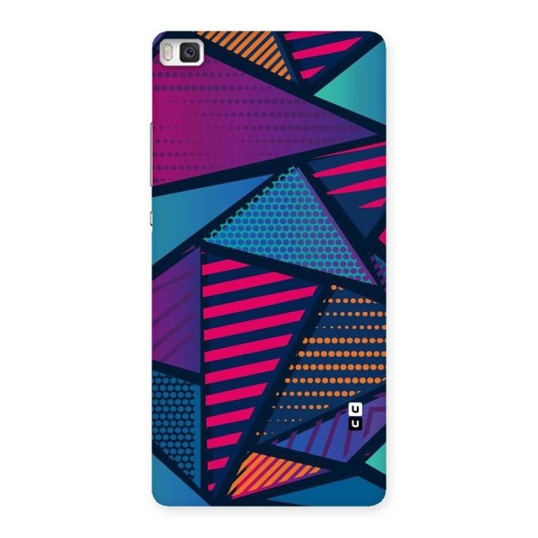 Abstract Lines Polka Back Case for Huawei P8