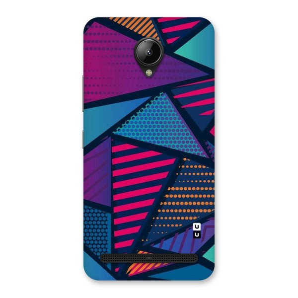 Abstract Lines Polka Back Case for Lenovo C2