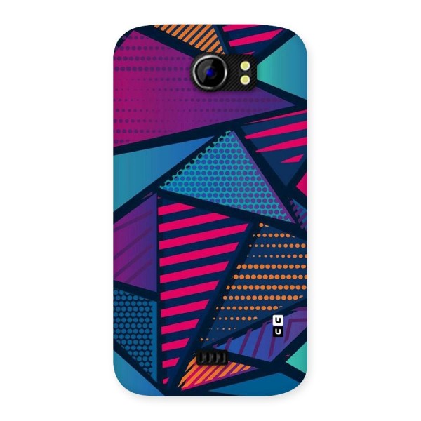 Abstract Lines Polka Back Case for Micromax Canvas 2 A110