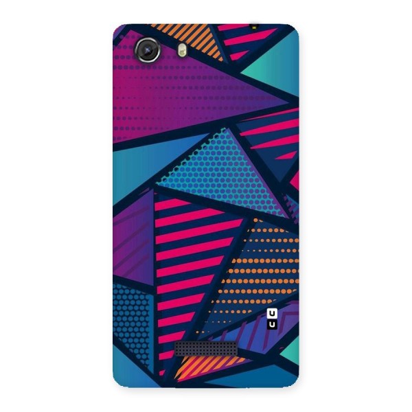 Abstract Lines Polka Back Case for Micromax Unite 3