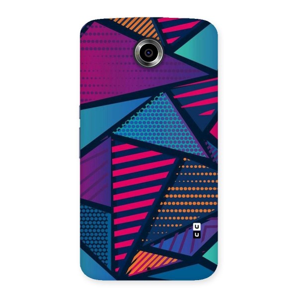 Abstract Lines Polka Back Case for Nexsus 6
