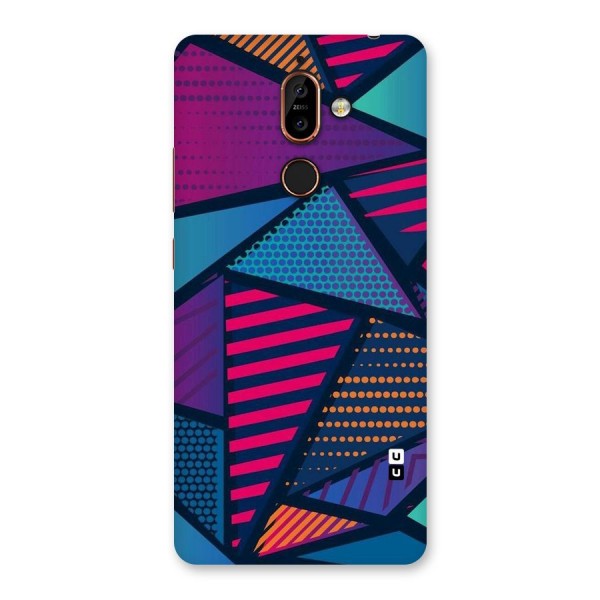 Abstract Lines Polka Back Case for Nokia 7 Plus