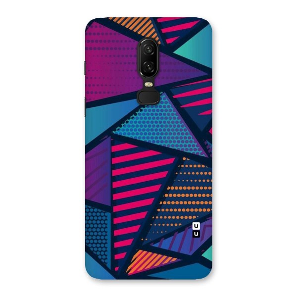 Abstract Lines Polka Back Case for OnePlus 6
