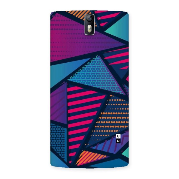 Abstract Lines Polka Back Case for One Plus One
