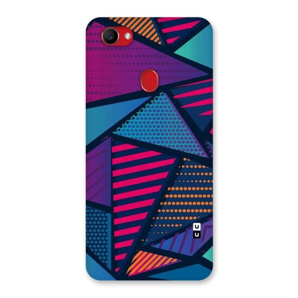 Abstract Lines Polka Back Case for Oppo F7