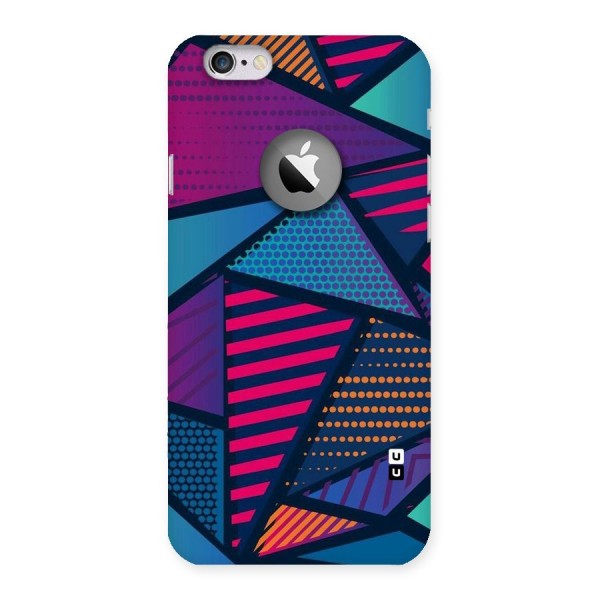 Abstract Lines Polka Back Case for iPhone 6 Logo Cut