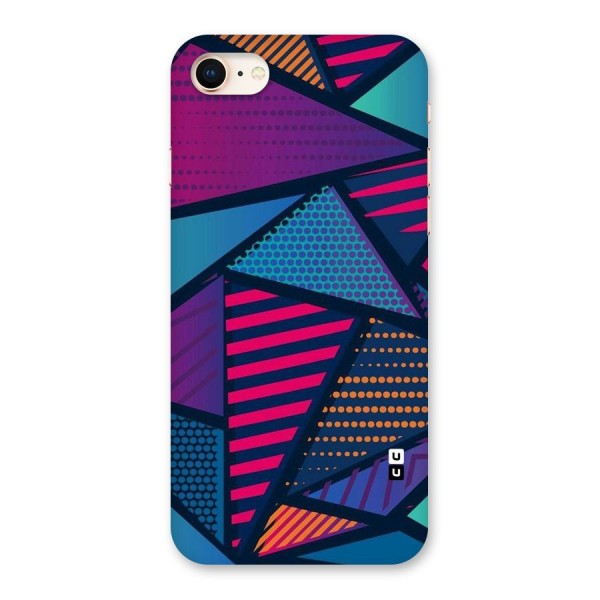 Abstract Lines Polka Back Case for iPhone 8