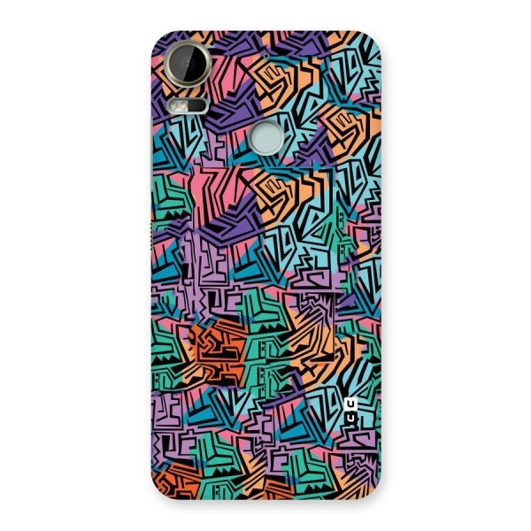 Abstract Lining Colors Back Case for Desire 10 Pro