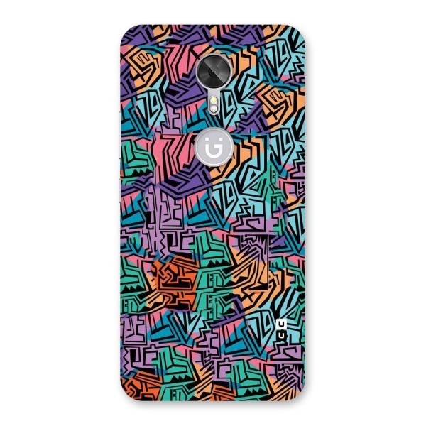 Abstract Lining Colors Back Case for Gionee A1